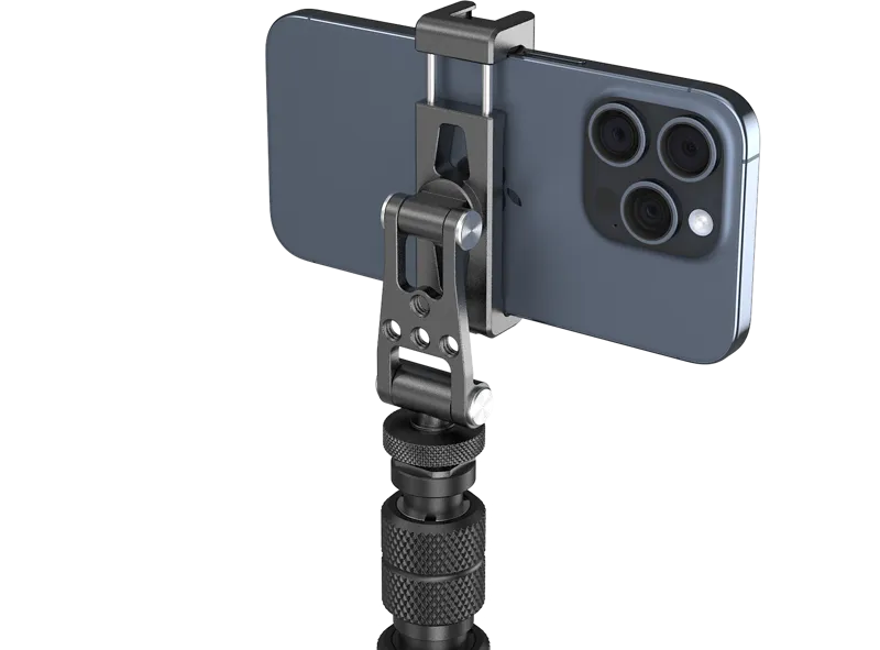 SmallRig 6528 Monopod with Triple Ground Spikes and Phone Support with Cold Shoe Mount