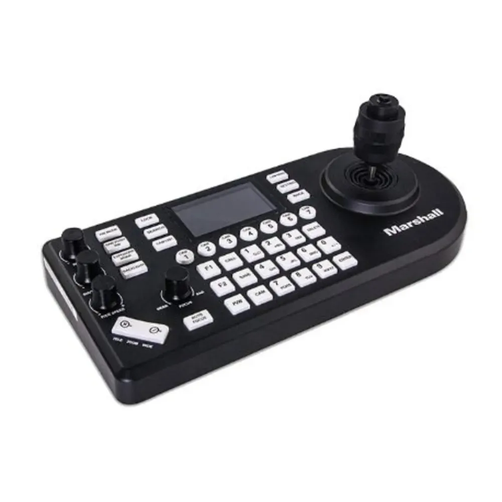 Marshall PTZ NDI / IP Camera Controller with Joystick, Zoom Rocker & Control Dials w/Preview Screen