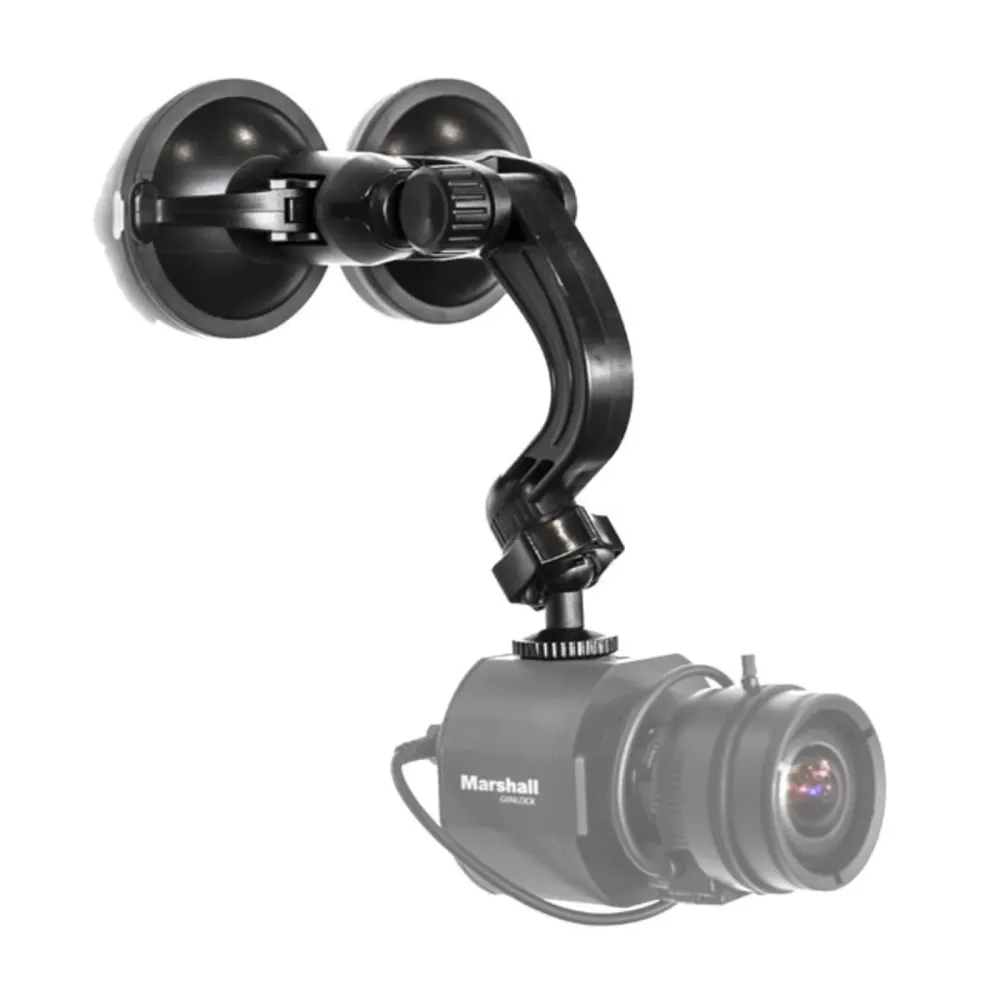 Marshall Dual Suction Cup Glass Mount with Adjustable Tilt Arm & 1/4-20” Thread Mount