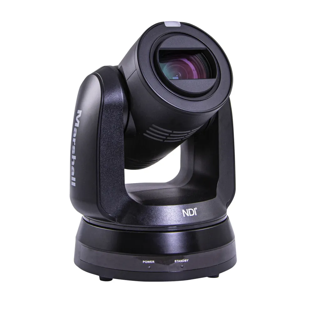 Marshall 4K (UHD60) NDI PTZ Camera with 6.5mm-202mm 30x Zoom Lens – Full NDI, 12G-SDI & HDMI Outputs (Black)