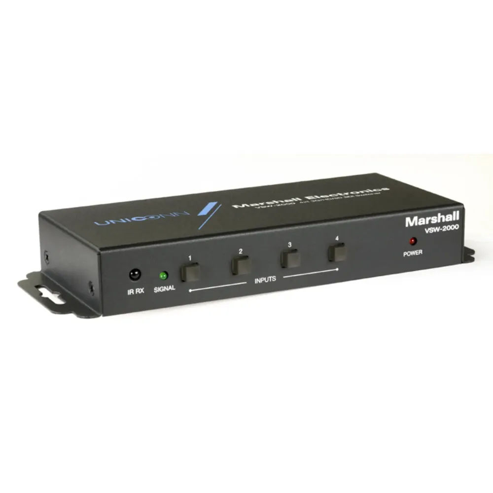 Marshall 4-Input 3G-SDI Switcher with 3G-SDI Program Output (RS-232 Remote Control)