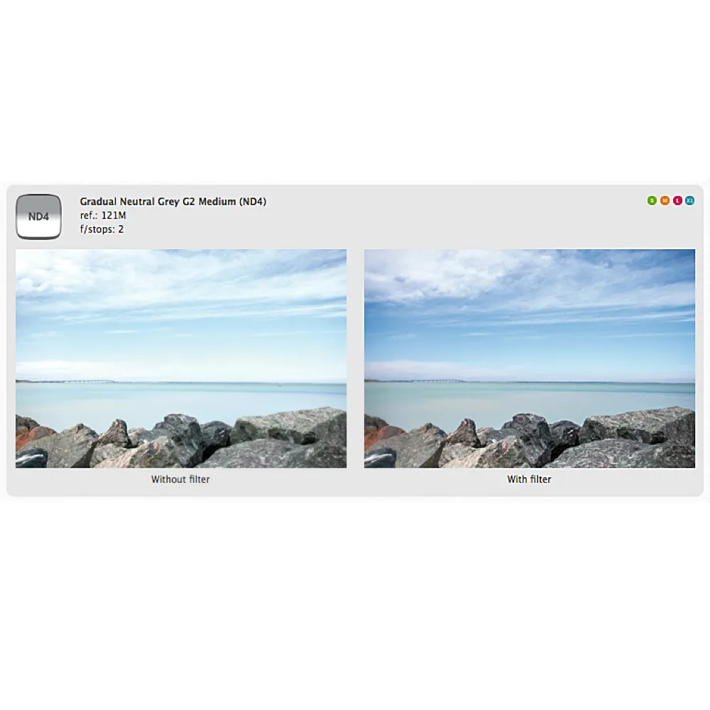 Cokin Filter X121M Neutral Grey G2 medium (ND4) (0.6)