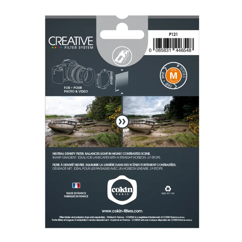 Cokin Filter P121 Neutral Grey G2 (ND)8 (0.9)