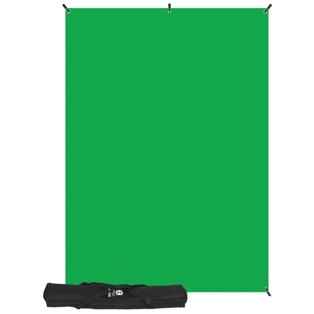 Westcott X Drop Wrinkle Resistant Backdrop   Chroma Key Green Kit (5' x 7')