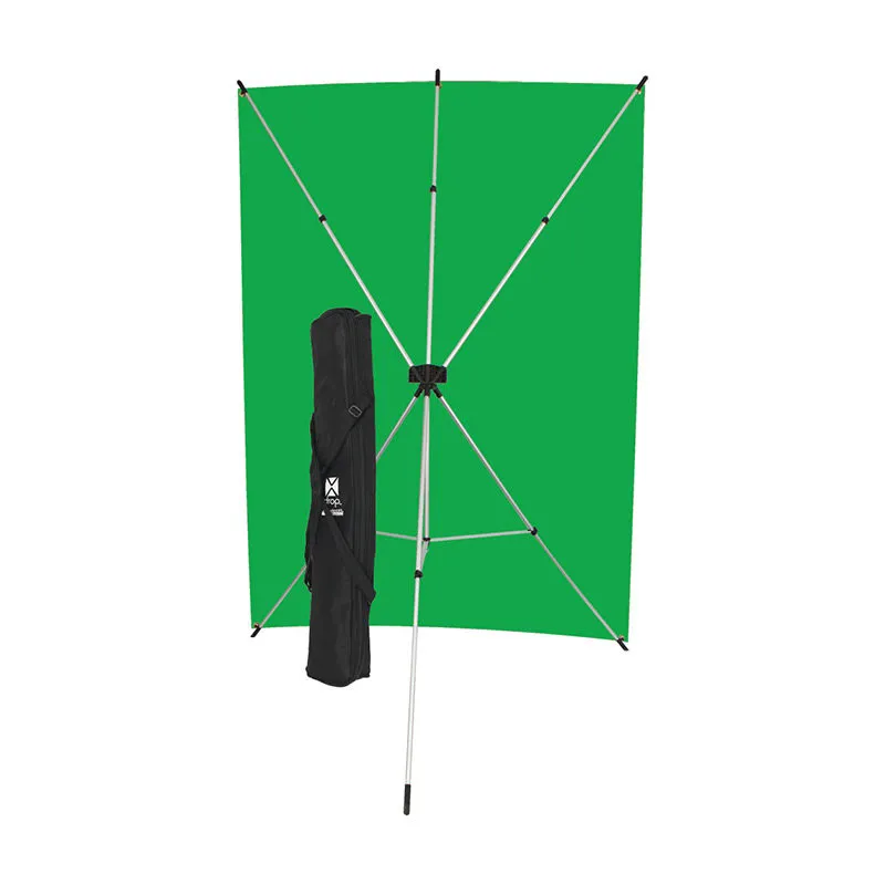Westcott X Drop Wrinkle Resistant Backdrop   Chroma Key Green Kit (5' x 7')