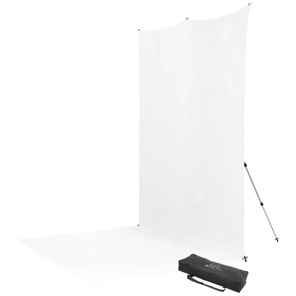 Westcott X Drop Pro Wrinkle Resistant Backdrop Kit   High Key White Sweep (8' x 13')