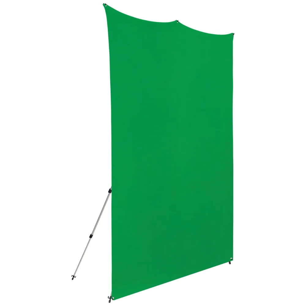 Westcott X Drop Pro Wrinkle Resistant Backdrop Kit   Chroma Key Green Screen (8' x 8')