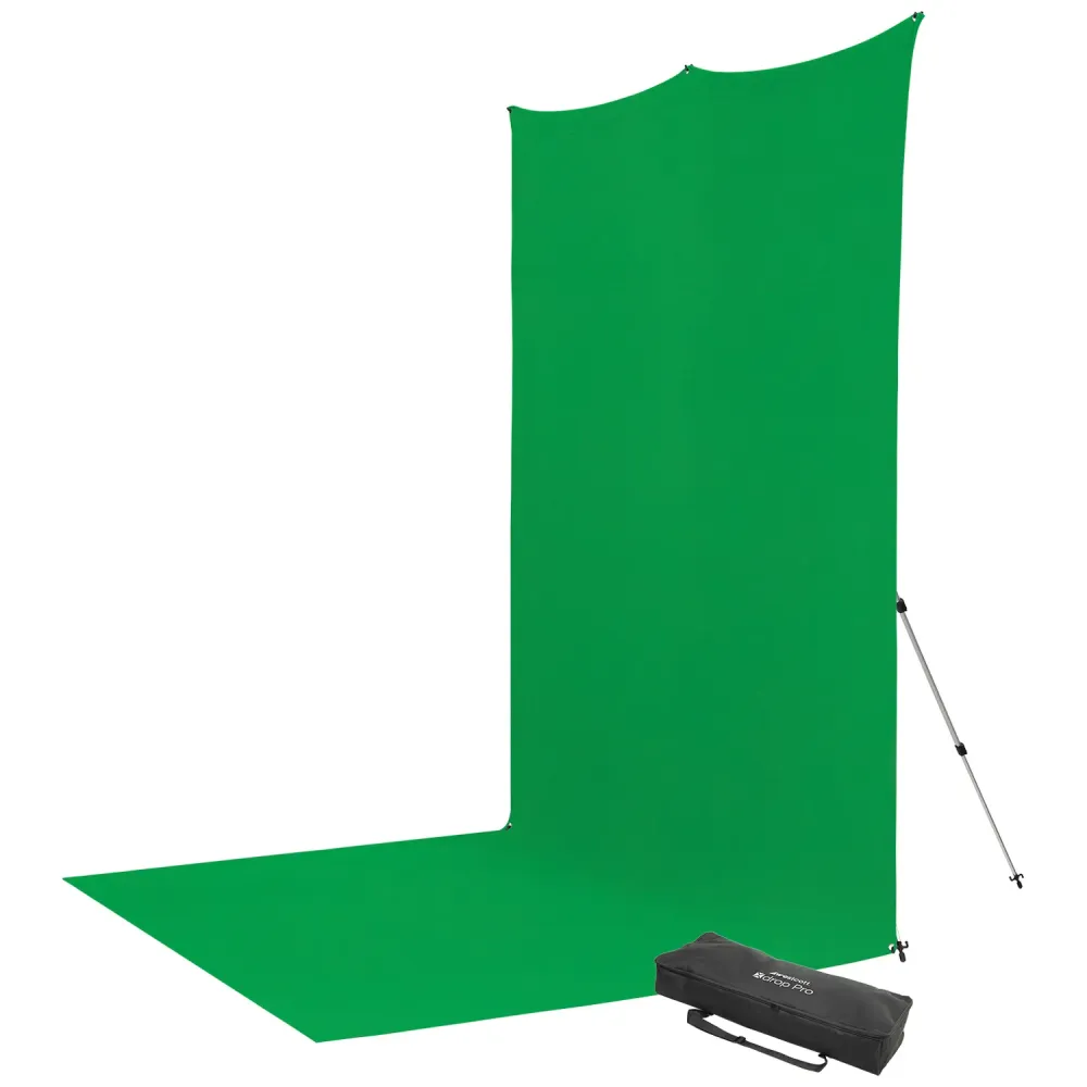 Westcott X Drop Pro Wrinkle Resistant Backdrop Kit   Chroma Key Green Screen Sweep (8' x 13')