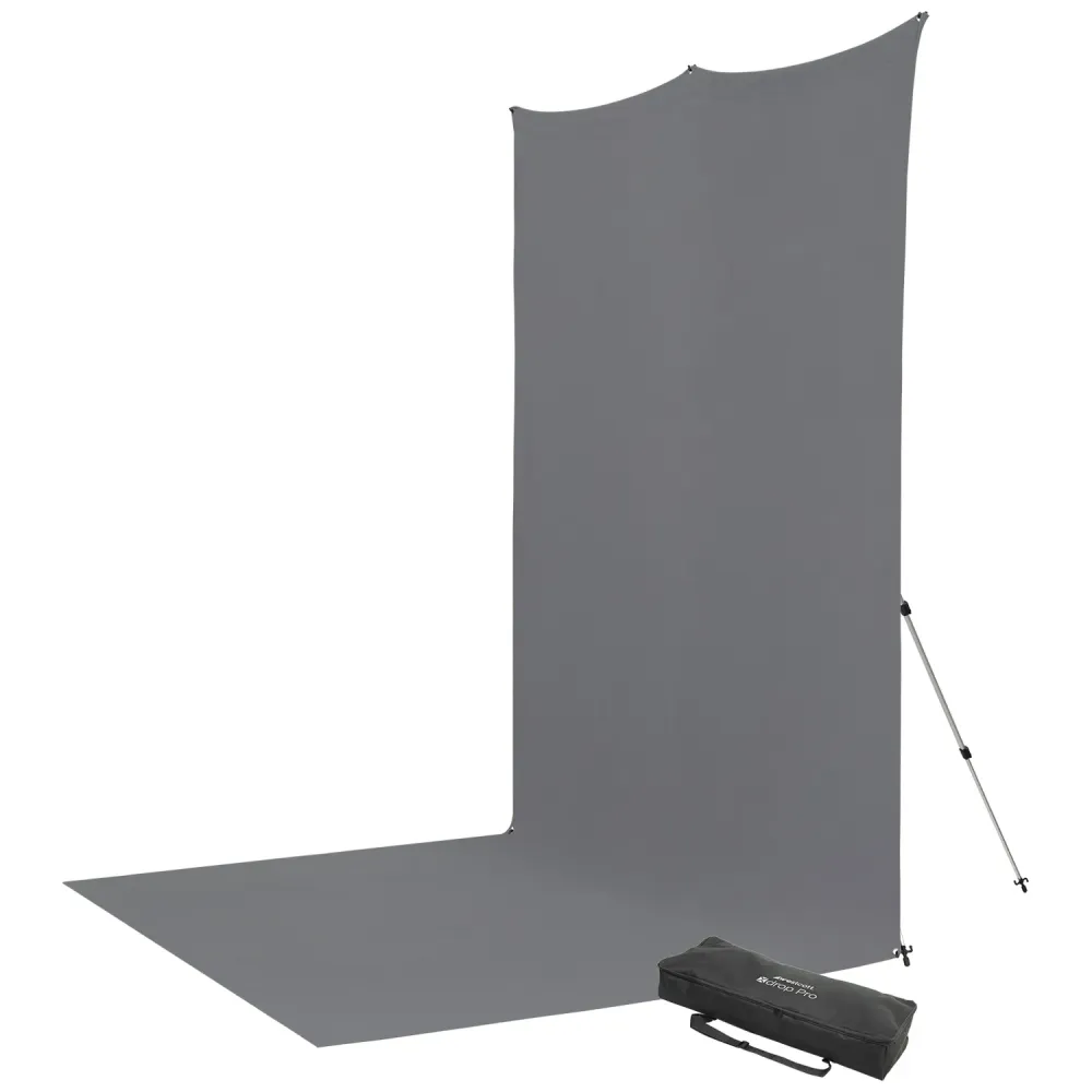 Westcott X Drop Pro Wrinkle Resistant Backdrop Kit   Neutral Gray Sweep (8' x 13')