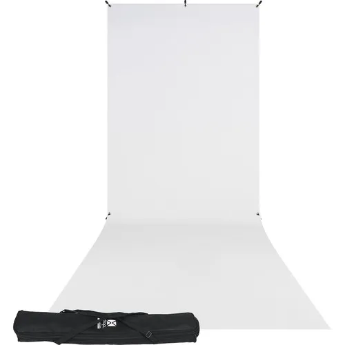 Westcott X Drop Wrinkle Resistant Backdrop Kit   High Key White Sweep (5' x 12')