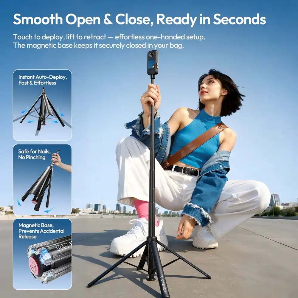 Ulanzi TT91 Auto Open Extension Pole (1/4'' Mount)