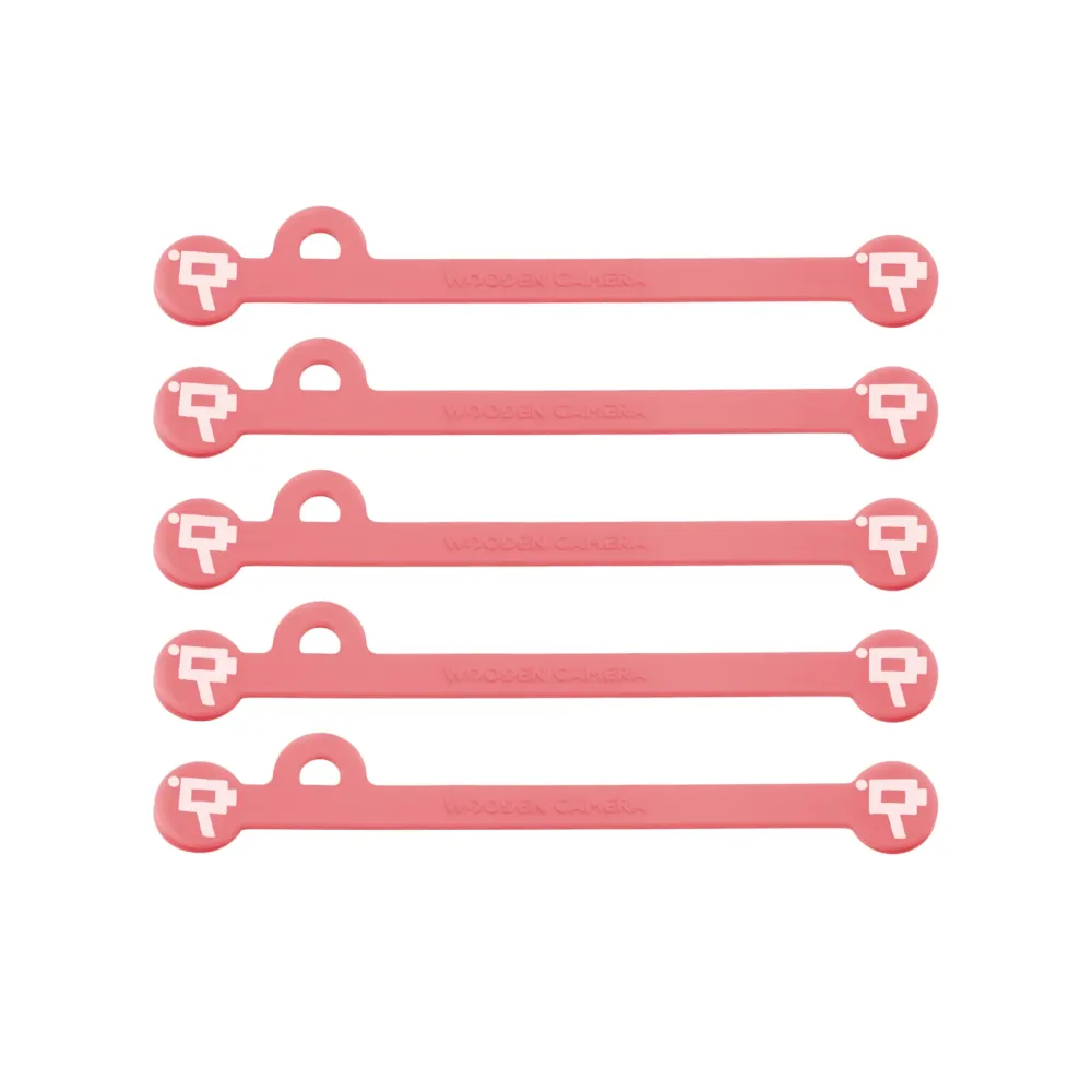 Wooden Camera Cine Mag Ties - Neon Orange/Pink - 175mm