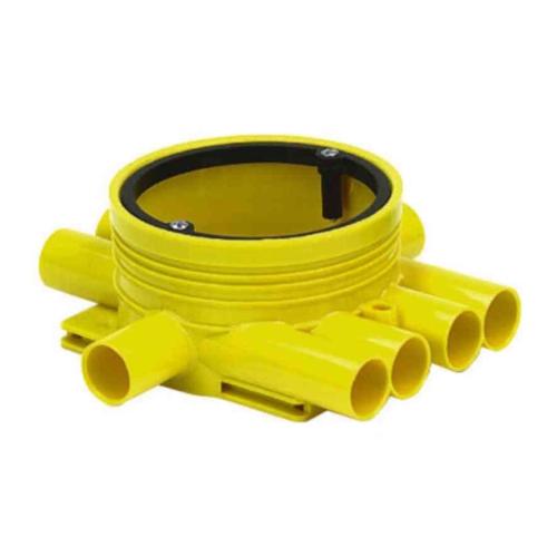 Forgreningsboks/Brændeboks Dobbelt Gips Gul Ed-Wa