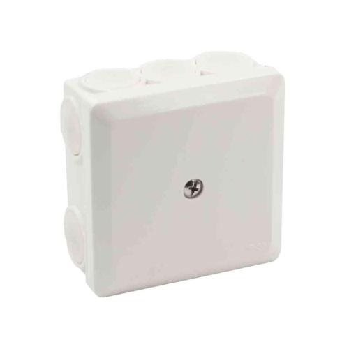 Forgreningsboks Med 5 Terminaler 80x80x35mm Hvid Gelia