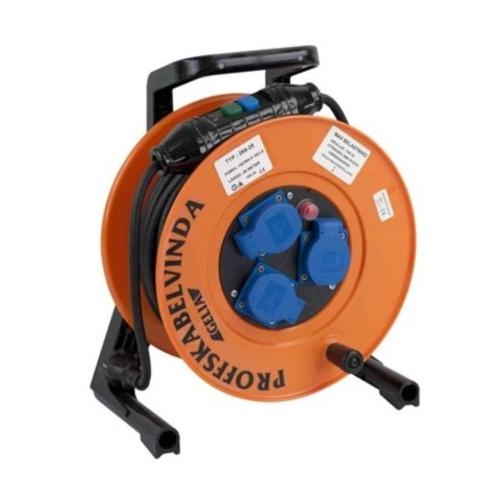 Cable Reel RDOE 25m 3G1.5 IP44 With Ground Fault Circuit Interrupter Gelia