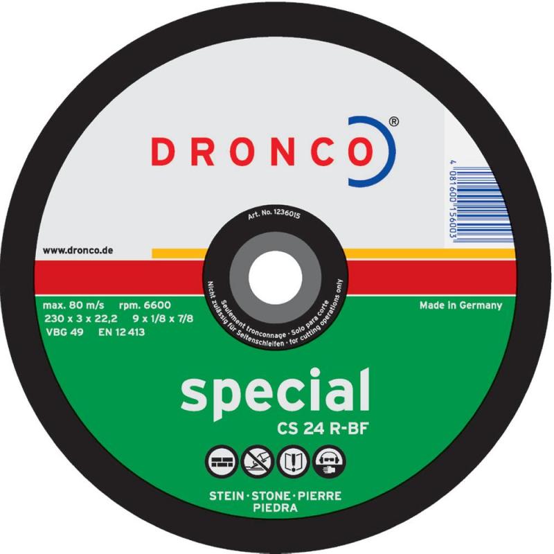 Kapskiva För Sten 230x3x22,2mm Dronco