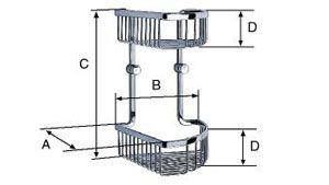 Duschkorg Smedbo Loft LK377 Krom