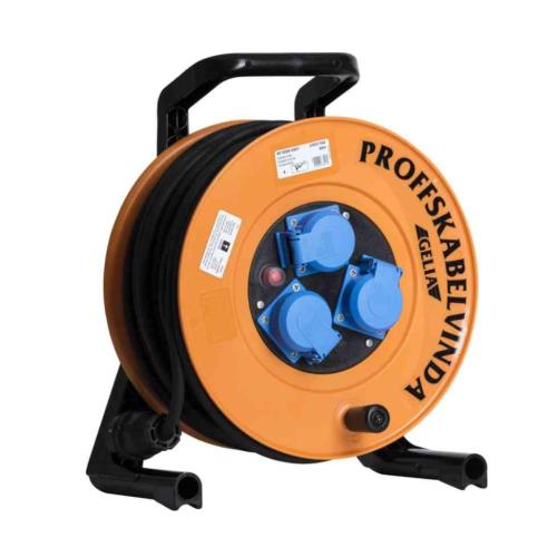 Cable Reel RDOE 40m 3G1.5 Approved For Outdoor Use Gelia