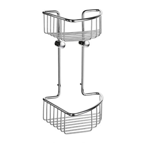 Double Corner Shower Basket Sideline Polished Chrome Smedbo DK1021