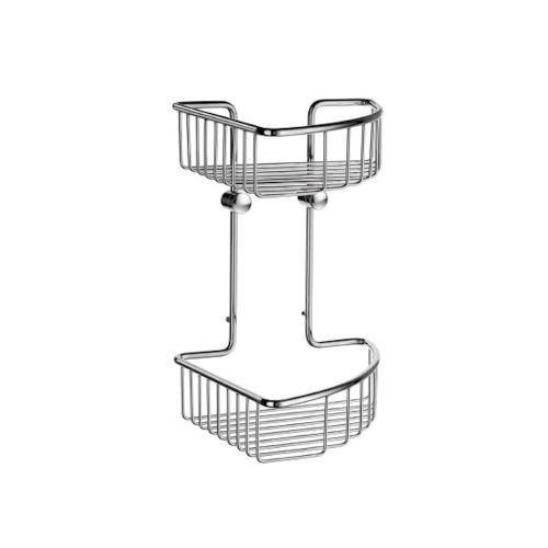 Double Corner Shower Basket Sideline Polished Chrome Smedbo DK1022