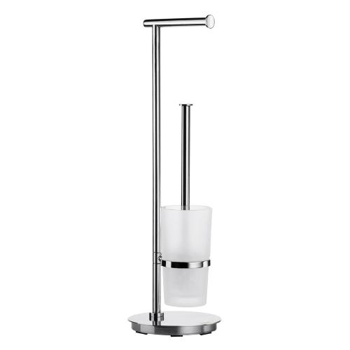 Fristående Toalettpappershållare/Toalettborste Outline Lite Rostfritt Stål Smedbo FK607