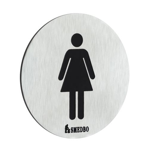 WC Sign Ladies Xtra Brushed Stainless Steel Smedbo FS956