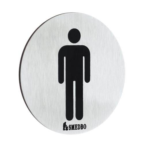 WC Sign Men Xtar Brushed Stainless Steel Smedbo FS957