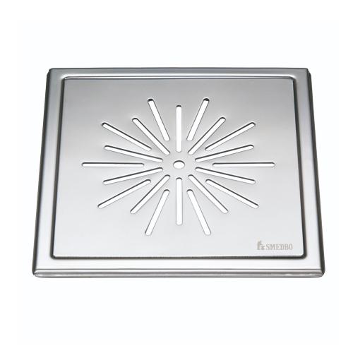 Floor Drain Strainer Pattern Star Outline Polished Stainless Steel Smedbo FK500