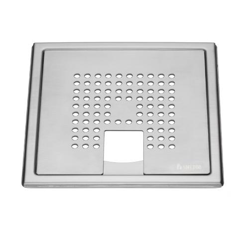 Floor Drain Strainer Outline Square Brushed Stainless Steel Smedbo FS503