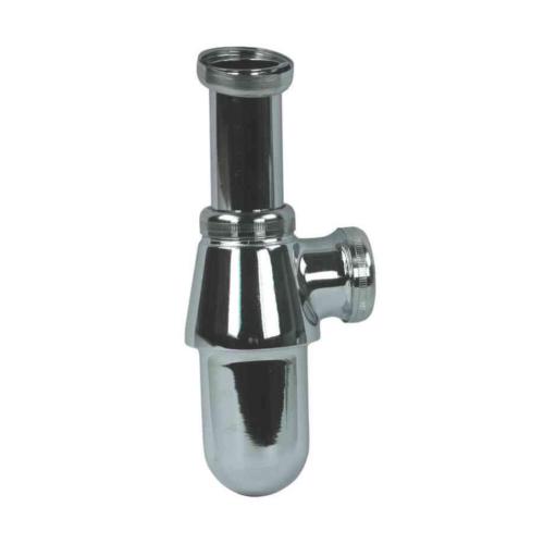 Pungvattenlås Av Metall G32 1¼" Invändig Gänga För 32mm Avloppsrör Krom Gelia