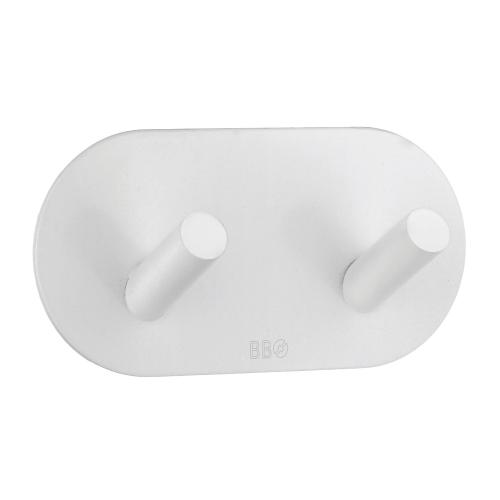 Beslagsboden Dubbelkrok Självhäftande Rund - BX1091