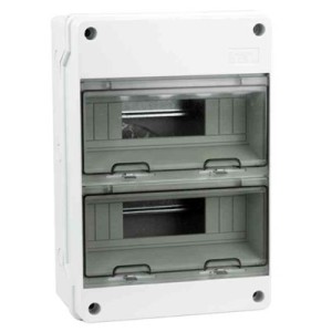 Normcentral, utanpåliggande, med DIN-skena