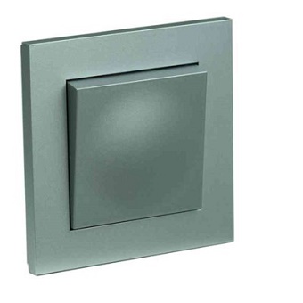 STRÖMBRYTARE ELKO PLUS 2-POL ALU INFÄLLD