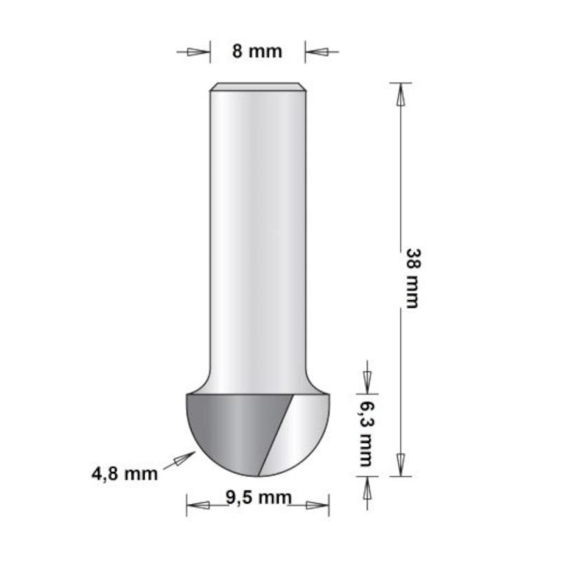 Hålkälsfräs Utan Styrning 9,5mm, HiKOKI 754082