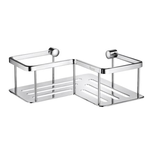 Corner Shower Basket With Bottom Plate Sideline Polished Chrome Smedbo DK3025
