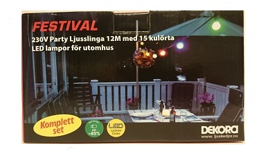 PARTYBELYSNING  FESTIVAL LED 15 ST