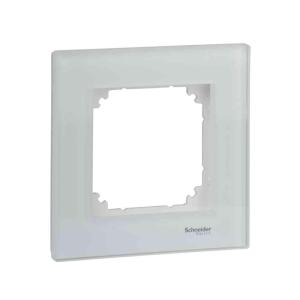 Cover Frame Exxact 1-Compartment Solid White Schneider Electric
