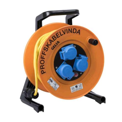 Cable Reel Pur 25m 3G1.5 Approved For Outdoor Use Gelia
