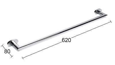 Handduksstång Aurora, Krom, Habo 16416