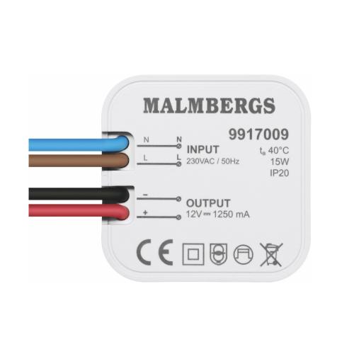 LED Driver Constant Voltage 12V, Malmbergs 9917009