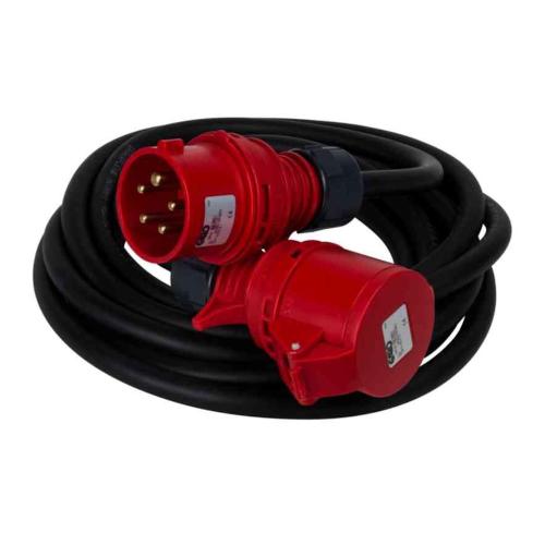 Extension Cord 3-Phase 5G2.5mm² 5m 16A 3400V IP44 Black Gelia  ​
