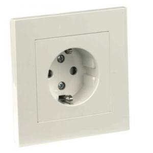 VÄGGUTTAG PLUS 1-V JORD VIT