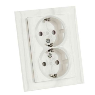 VÄGGUTTAG PLUS 2-V JORD VIT