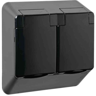 VÄGGUTTAG 2-V JORD SV INF IP44