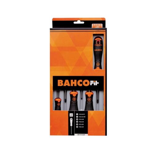 Screw Driver Set, 6 Parts, SP/PH/PZ, Bahco