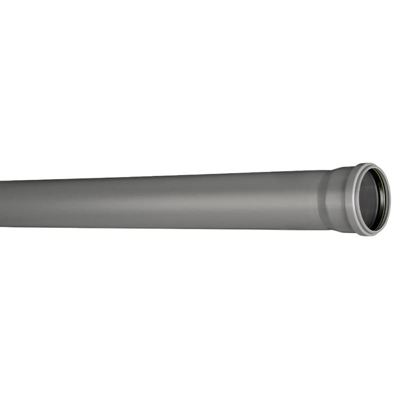 AVLOPPSRÖR HT MED MUFF 110MM X 1M