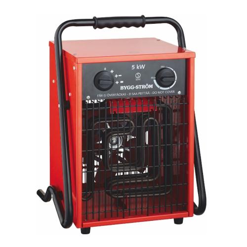 Värmefläkt, Byggfläkt Stativ 5kW, 400V, IP44, Röd, Bygg Ström