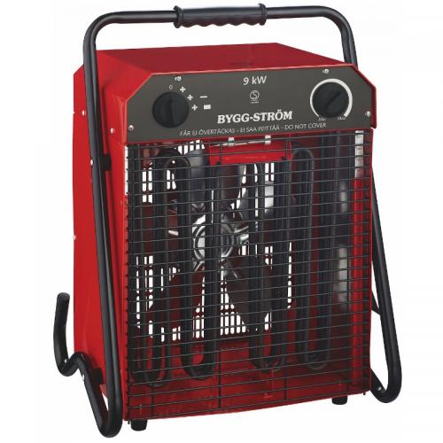 Heating fan, Construction Fan Stand, 9KW, 400V, RED, IP44