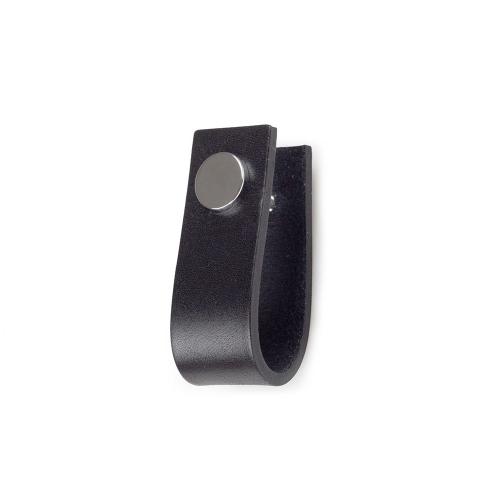 Drawer Svea Leather, Black/Chrome, Habo 18954