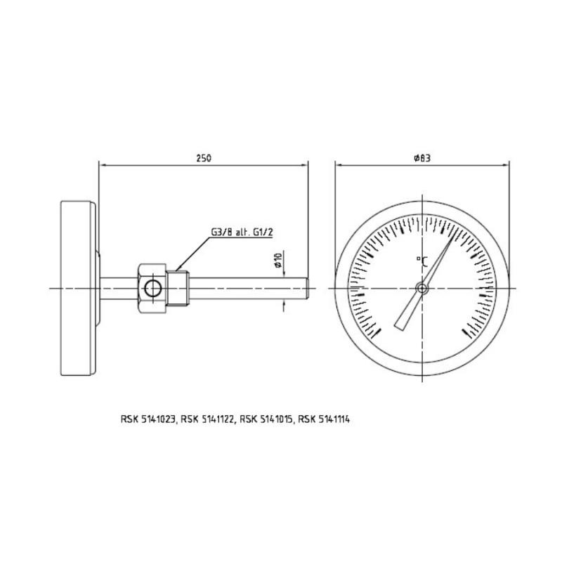 Instickstermometer Rökgas RX-508